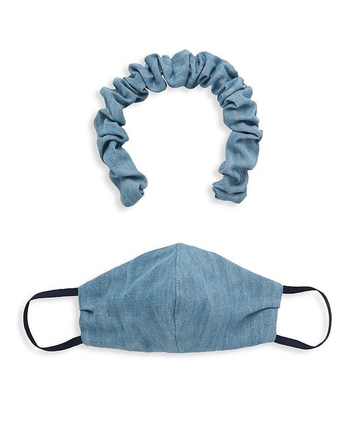 Les Tien Face Mask Ruched Headband Set
