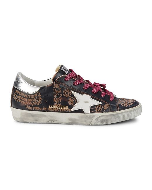 Golden Goose Patterned Leather Sneakers 41 11