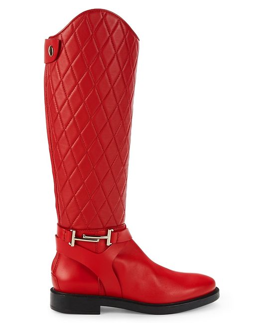 Tod's Stivale Leather Knee-High Boots 35.5 5.5