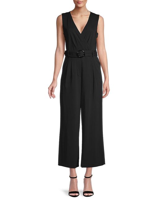 Karl Lagerfeld Belted Cropped Jumpsuit