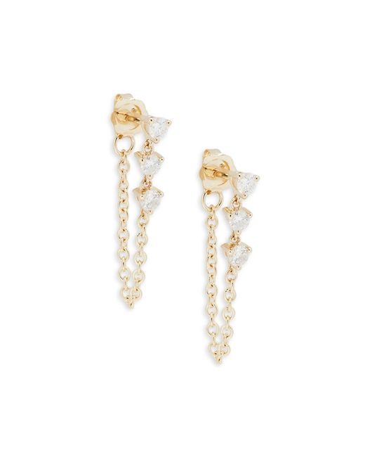 Saks Fifth Avenue 14K 0.40 TCW Diamond Chain-Drop Earrings