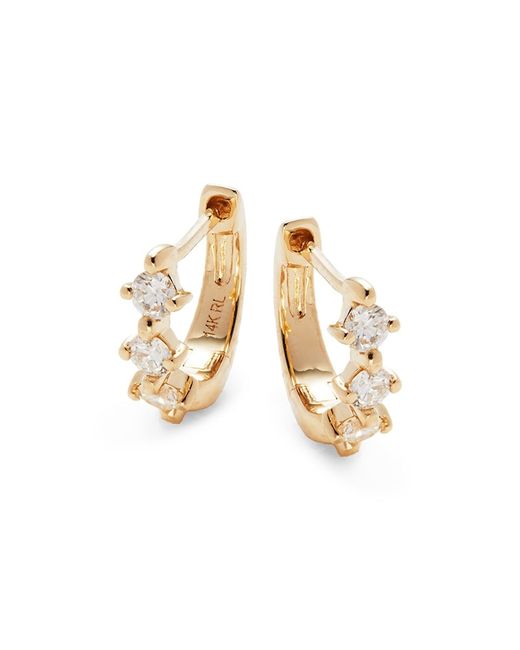 Saks Fifth Avenue 14K 0.15 TCW Diamond Huggie Earrings