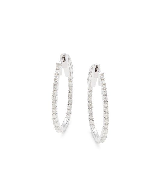 Saks Fifth Avenue 14K 0.5 TCW Diamond Hoop Earrings