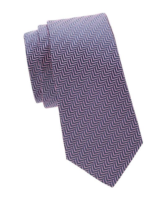Valentino Garavani Chevron-Pattern Silk Tie
