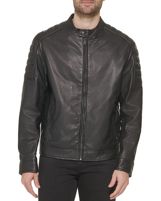 Cole Haan Leather Moto Jacket