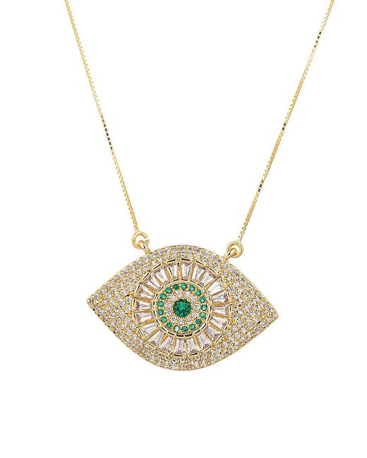 Eye Candy LA The Luxe Collection 18K Goldplated Evil Eye Pendant Necklace/12