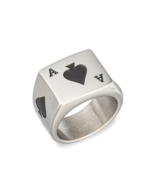 Eye Candy LA Luxe Ace Of Spades Titanium Ring