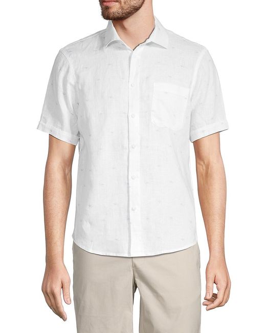 Saks Fifth Avenue Printed Linen Shirt