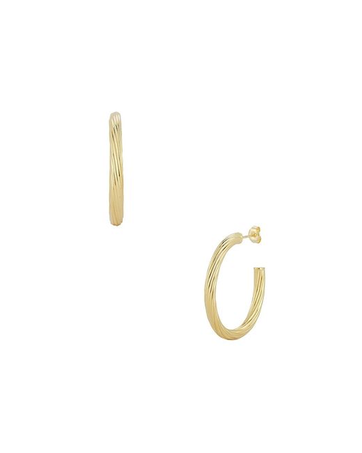 Sphera Milano 14K Goldplated Sterling Twist Half-Hoop Earrings