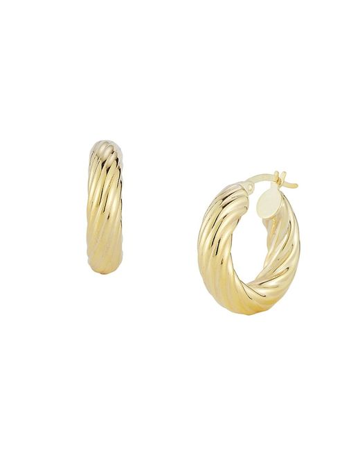 Sphera Milano 14K Goldplated Sterling Twist Hoop Earrings