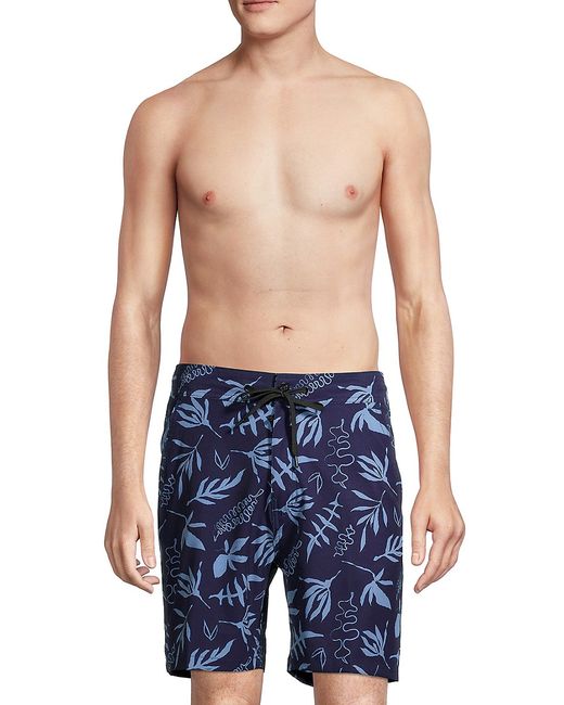 Trunks Print Drawstring Swim Shorts