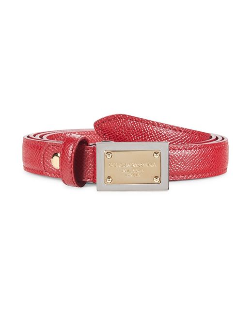Dolce & Gabbana Textured Leather Belt
