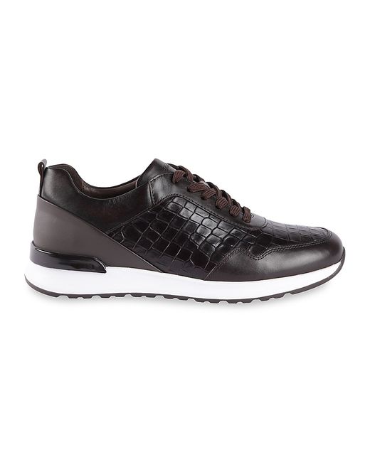 Vellapais Croc-Embossed Leather Sneakers