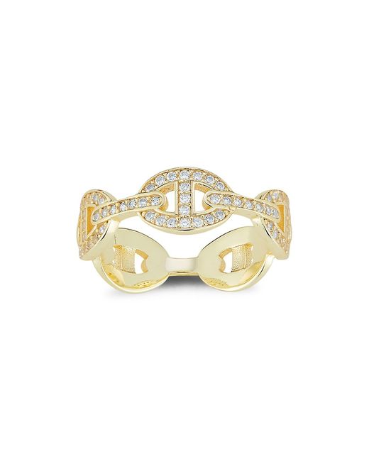 Sphera Milano 14K Goldplated Sterling Cubic Zirconia Mariner Ring