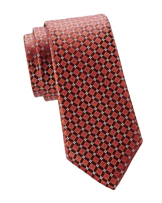 Canali Medallion Silk-Jacquard Tie
