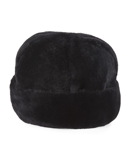 Surell Sheepskin Fur-Out Snowball Cuff Hat