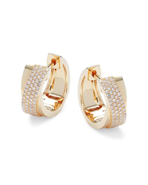 Saks Fifth Avenue 14K 0.31 TCW Diamond Huggie Earrings