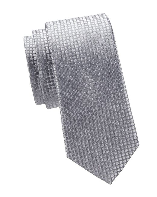 Saks Fifth Avenue Tonal Dot-Pattern Silk Tie