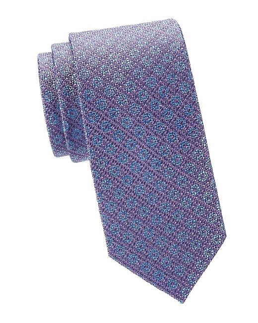 Bruno Piattelli Geometric-Pattern Silk Tie
