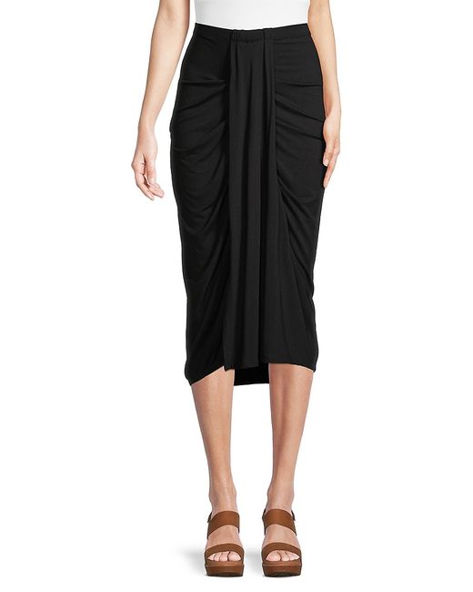 Donna Karan Draped Midi Skirt
