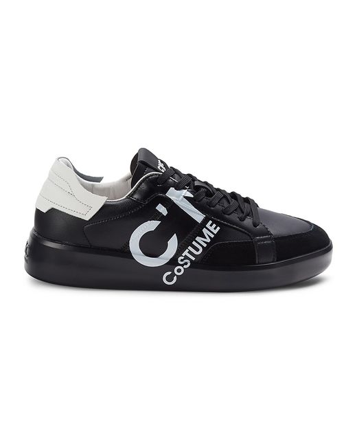 Costume National Logo Leather Suede Sneakers
