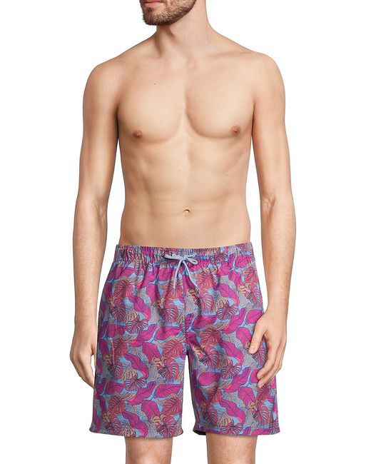 TailorByrd Tropical Leaves Swim Shorts