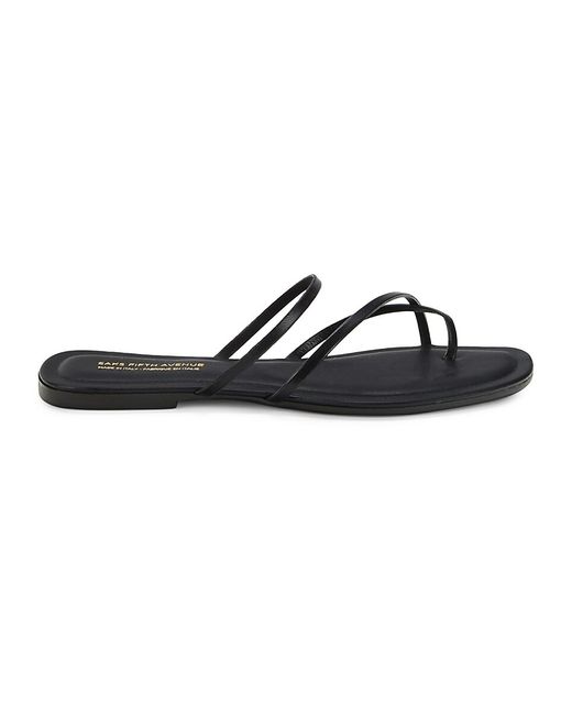 Saks Fifth Avenue Strappy Leather Flat Sandals