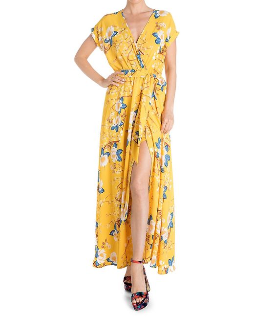 Meghan La Jasmine Floral-Print Wrap Dress