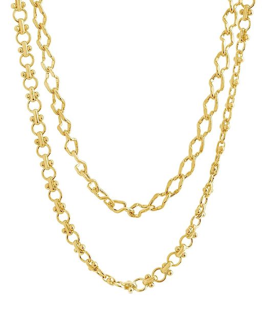 Sterling Forever Selena 14K Goldplated Layered Chain Necklace
