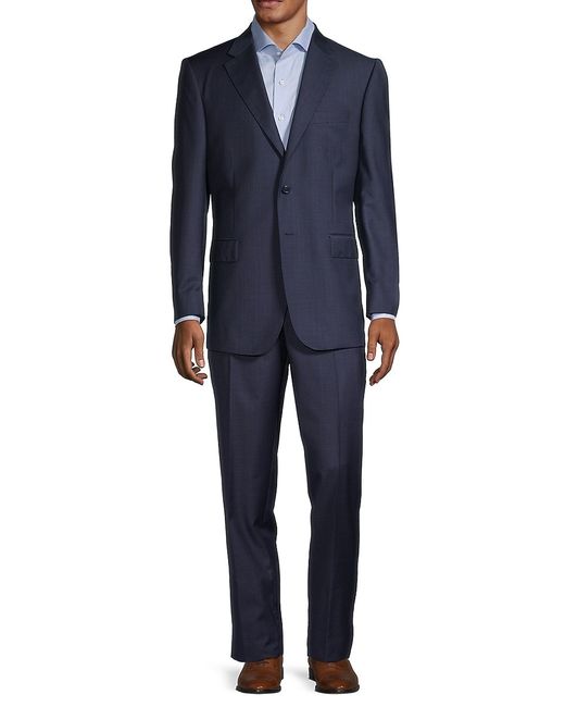Saks Fifth Avenue Classic Fit Wool Plaid Suit
