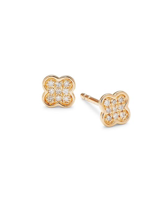 Effy ENY 14K Goldplated Sterling 0.07 TCW Diamond Stud Earrings