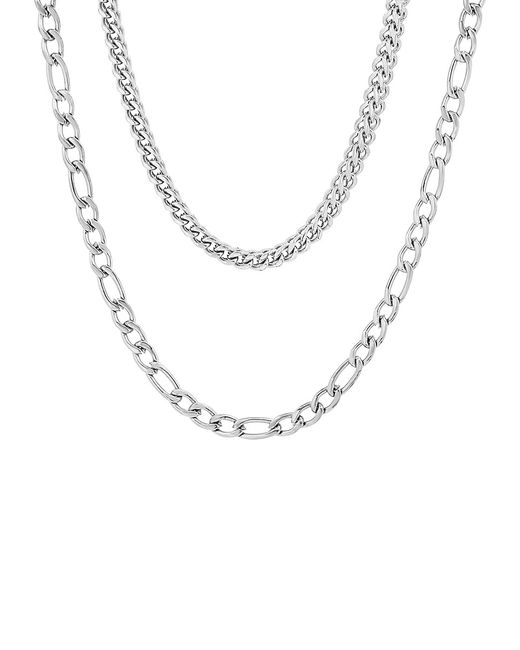 Anthony Jacobs 18K Goldplated Stainless Steel Double Chain Necklace