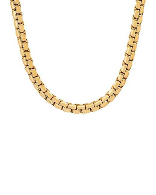 Anthony Jacobs 18K Gold Plated Stainless Steel Flat Box Chain Necklace