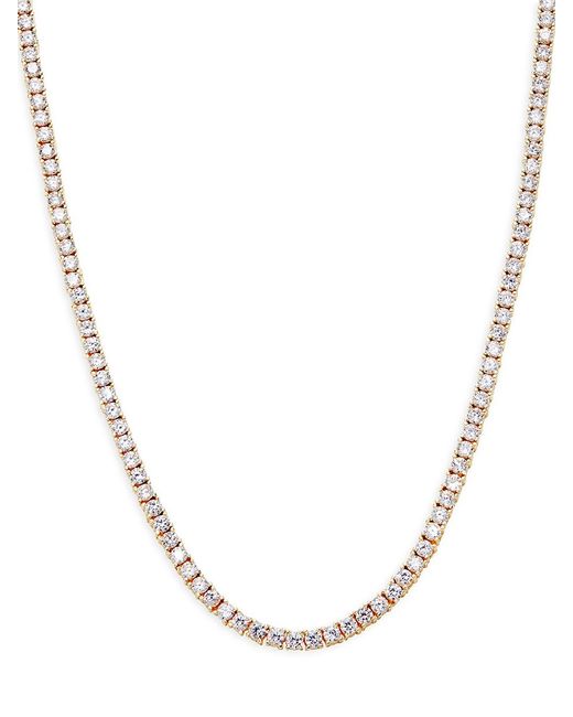 Sterling Forever 14K Goldplated Sterling Cubic Zirconia Studded Tennis Necklace