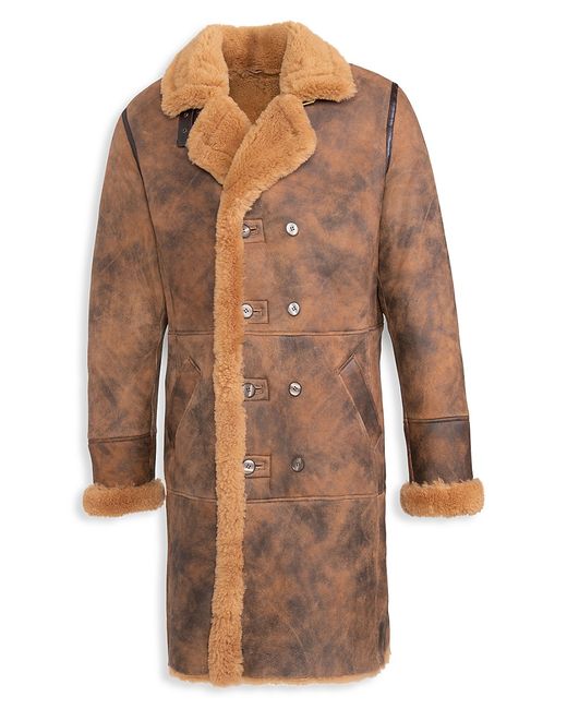 Wolfie Furs Double Breasted Shearling Coat 40 30