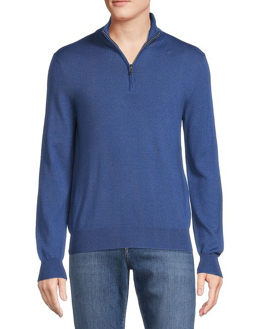 Saks Fifth Avenue Wool Blend Quarter Zip Sweater