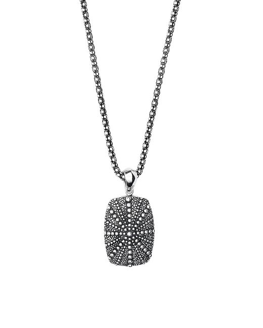 Eli Pebble Sterling Dotted Dog Tag Pendant