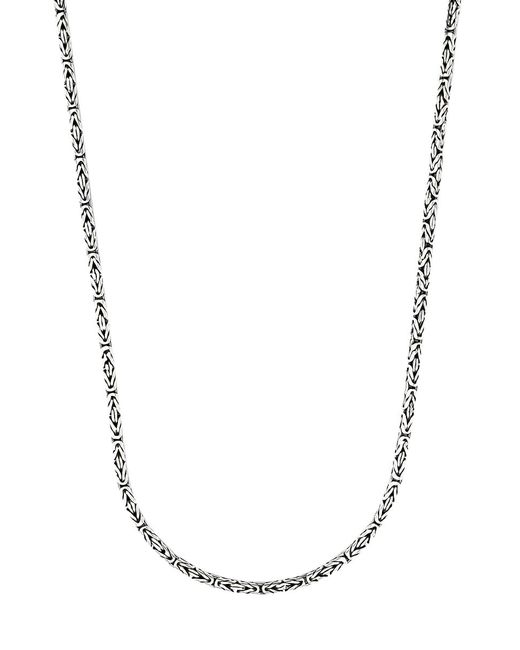 Eli Pebble Byzantine Sterling Chain Necklace