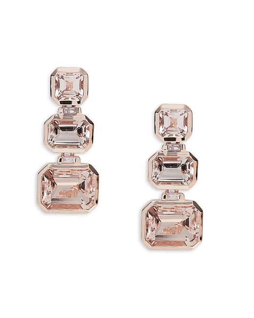 Effy 14K Diamond Morganite Dangle Earrings