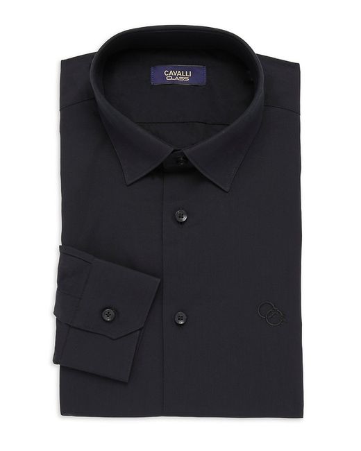 Class Roberto Cavalli Slim-Fit Solid Dress Shirt