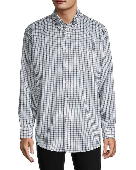 Brooks Brothers Madison-Fit Checked Linen Shirt