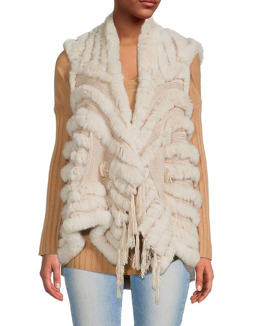 Belle Fare Knit Rabbit Fur Vest