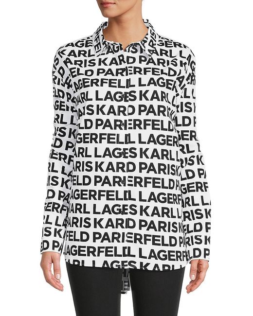Karl Lagerfeld Logo Dropped Shoulder Shirt