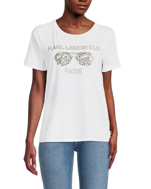 Karl Lagerfeld Embellished Sunglass Tee