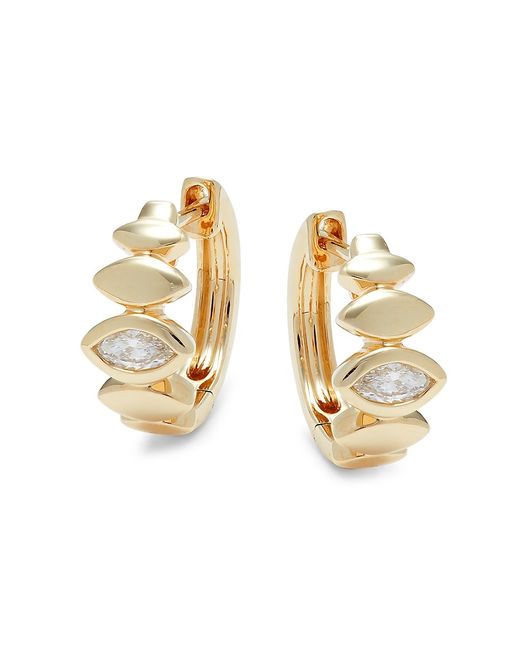 Saks Fifth Avenue 14K 0.15 TCW Diamond Huggie Earrings