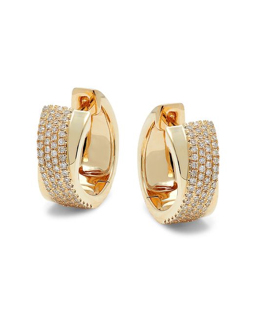 Saks Fifth Avenue 14K 0.31 TCW Diamond Huggie Earrings