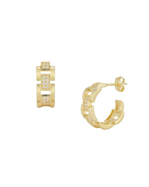 Sphera Milano 14K Goldplated Sterling Cubic Zirconia Hoop Earrings