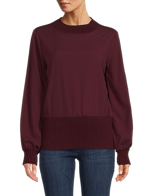 French Connection Mahi Ribbed Trim Sweater
