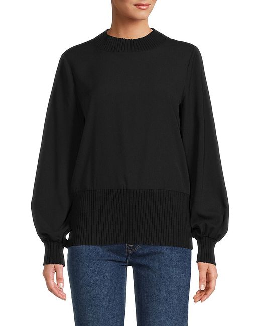 French Connection Mahi Ribbed Trim Sweater