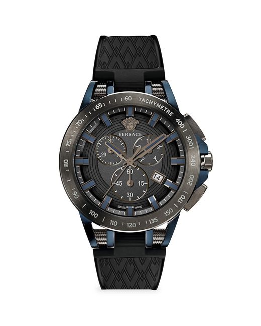 Versace Sport Tech Tone Silicone Strap Watch
